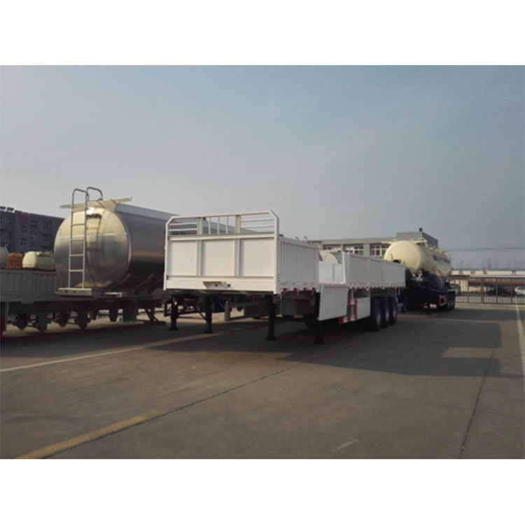 Three Axles Side Wall Cargo Truck Semi Trailer